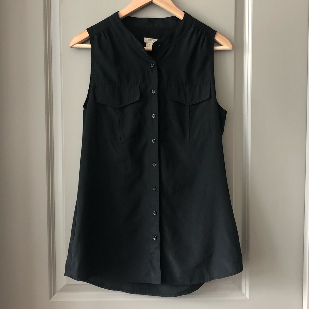 Like new J. Crew black button down blouse